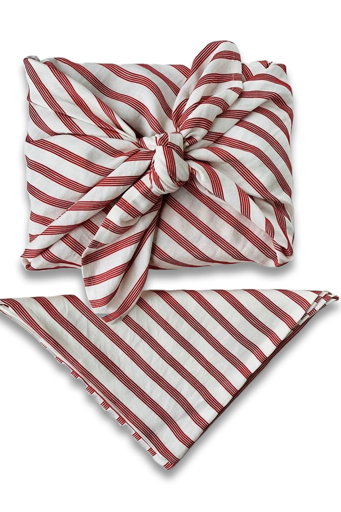 Candy Cane Luxury Reusable Fabric Wrapping In Large