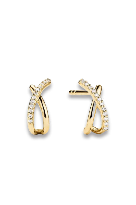 Pavé Diamond X Studs