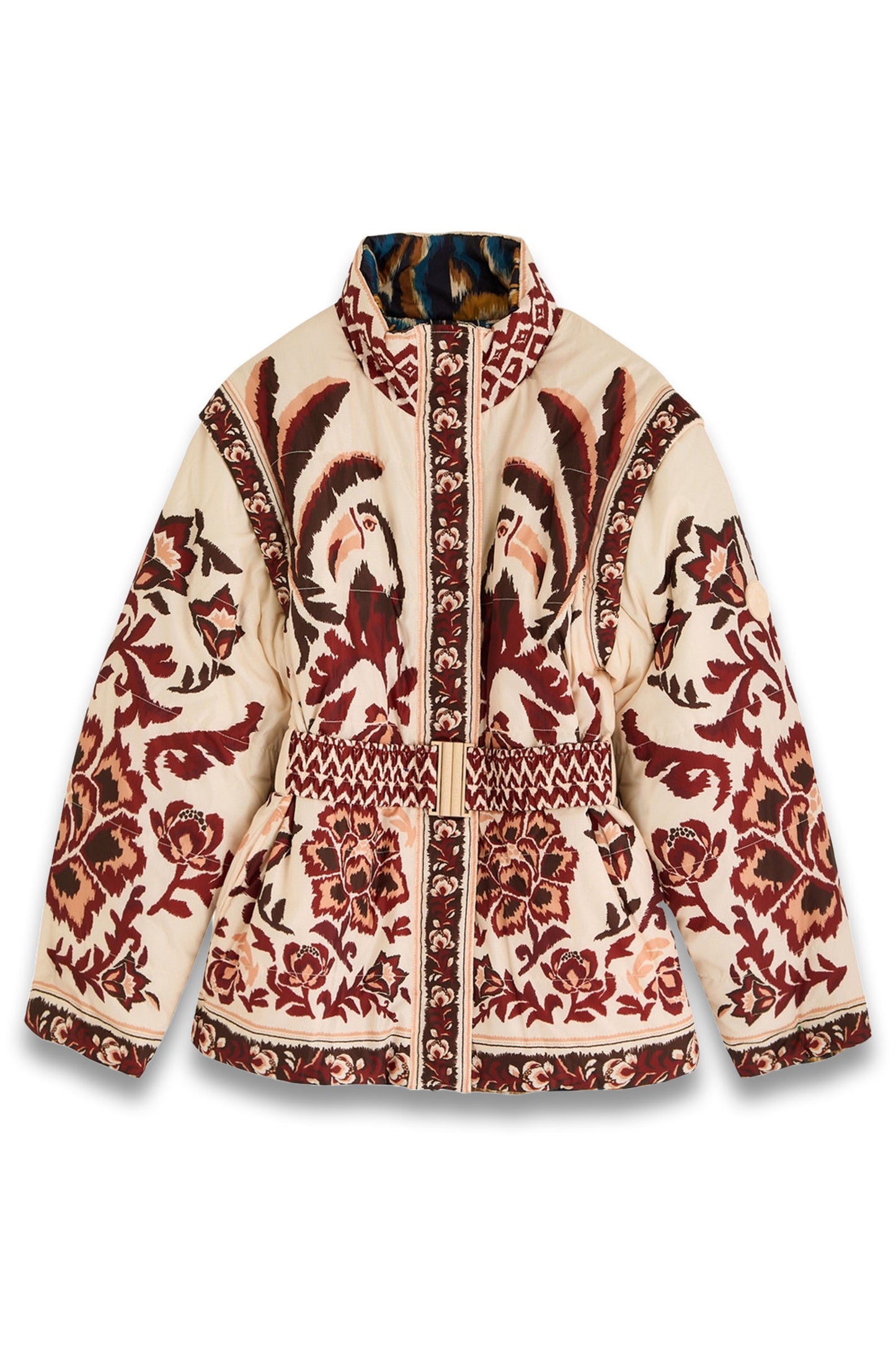 Toucans Scarf Reversible Printed Shell Jacket