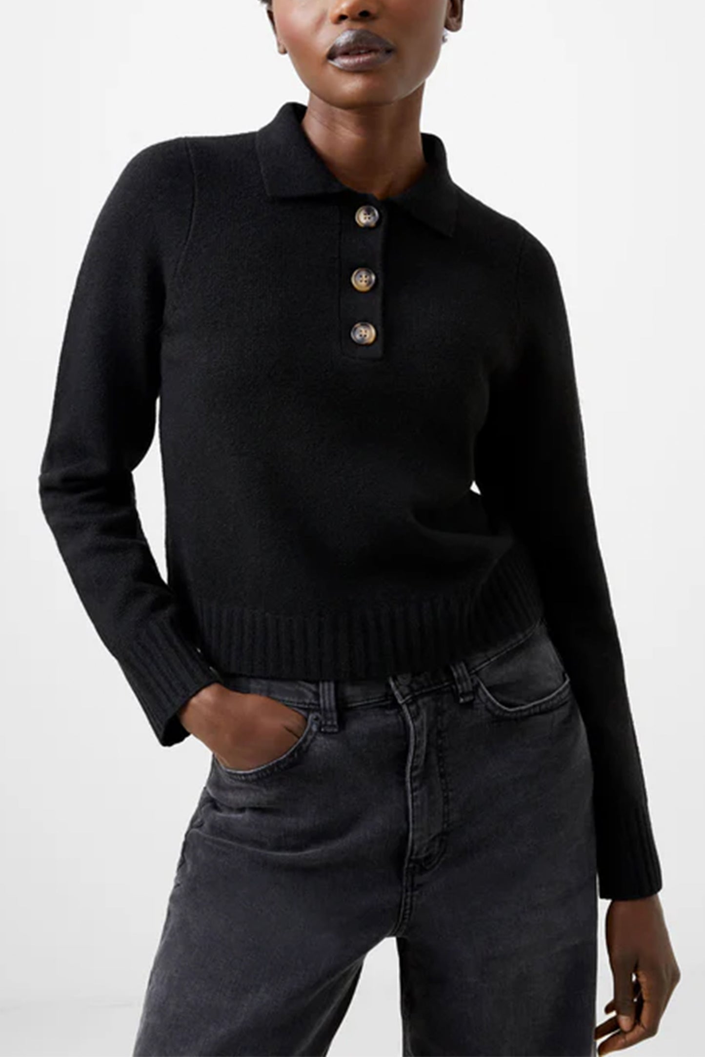 Vhari Recycled Long Sleeve Button Up Jumper