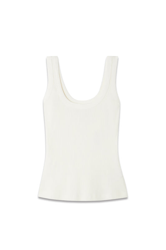Faye Ribbed Stretch Organic Cotton and TENCEL Lyocell-blend Tank