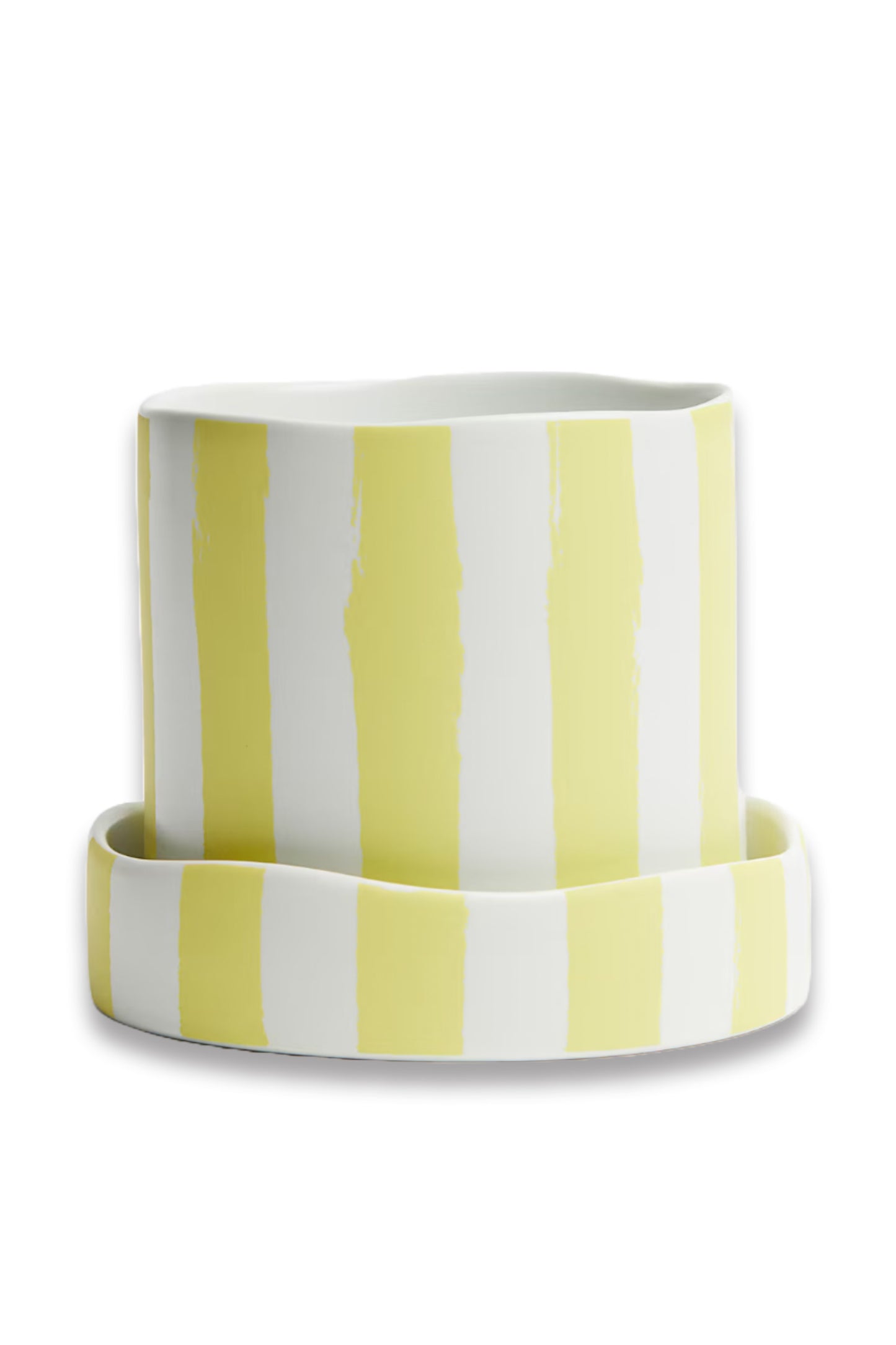 Patterned Plant Pot and Saucer