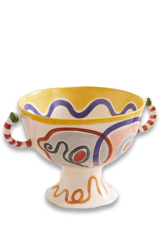 Rhidaa Painted Terracotta Fruit Bowl