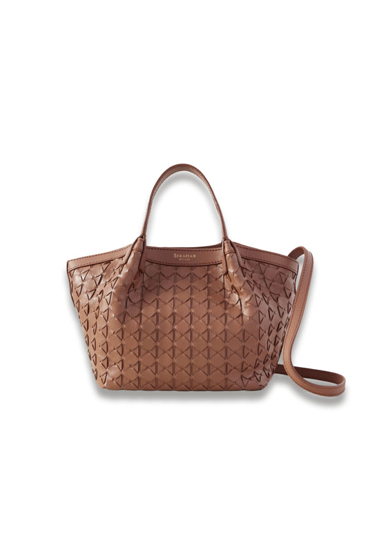 Secret Mini Woven Leather Shoulder Bag