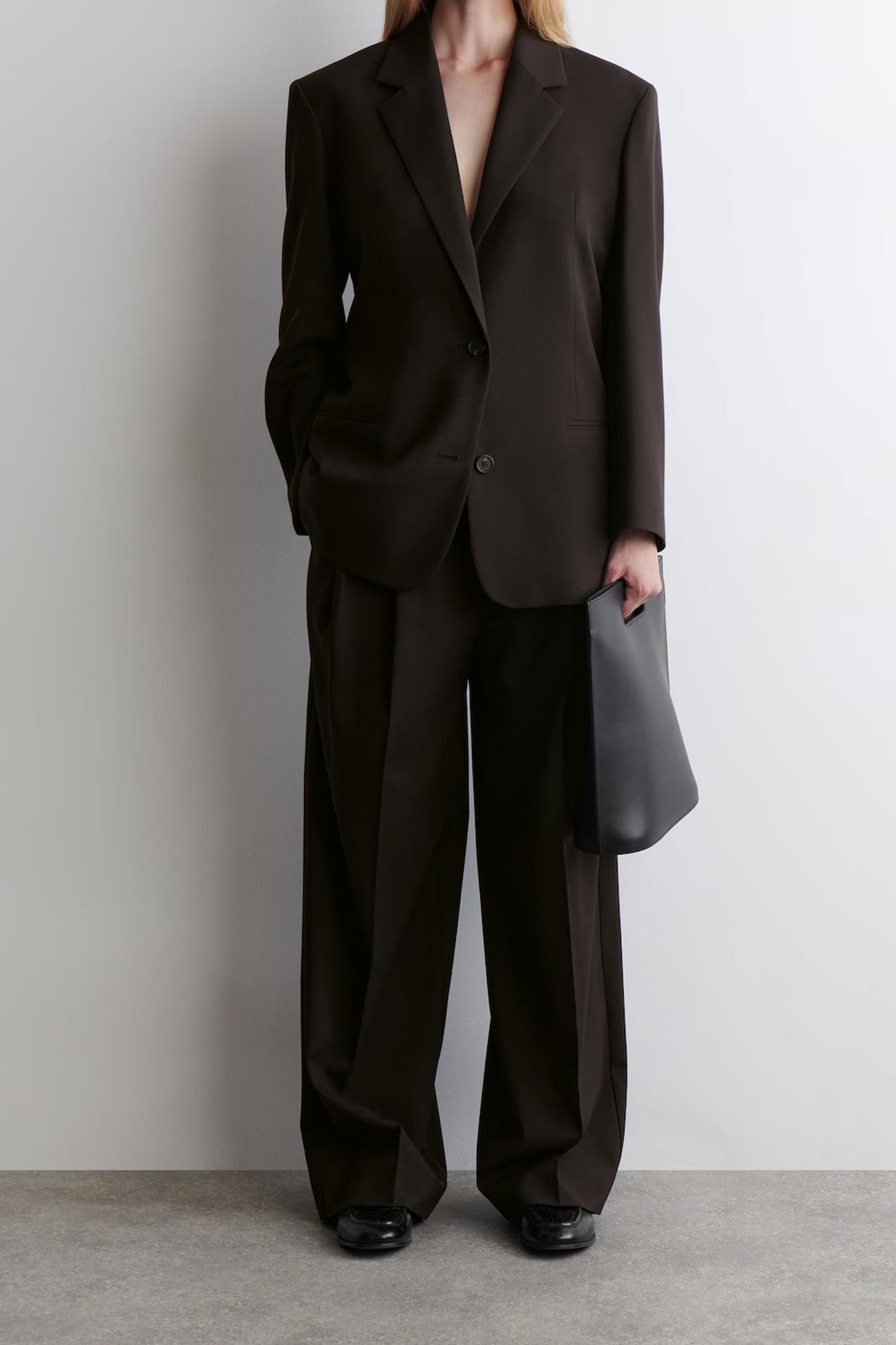 Relaxed Twill Wide-leg Trouser