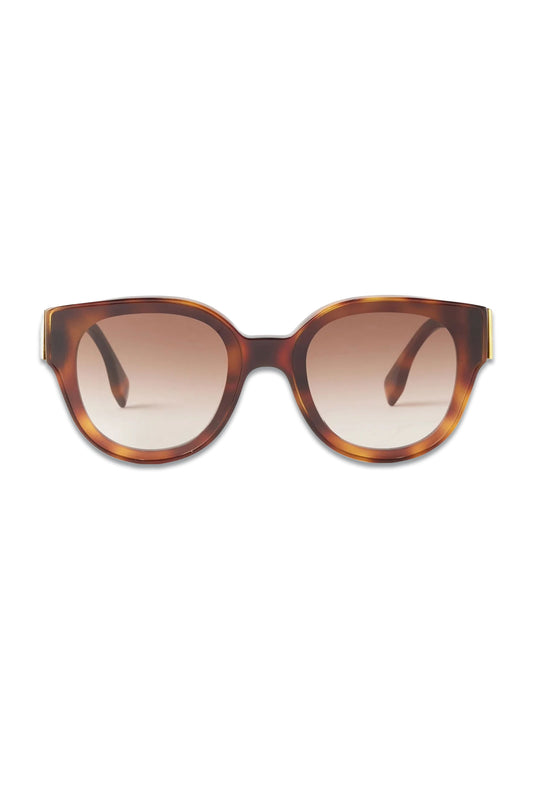 Round Tortoise Shell-acetate Sunglasses