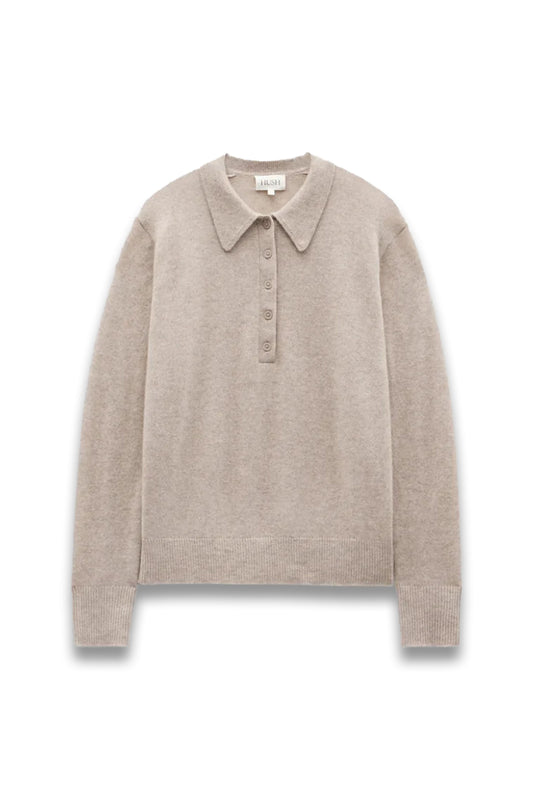 Cashmere Long Sleeve Polo Jumper