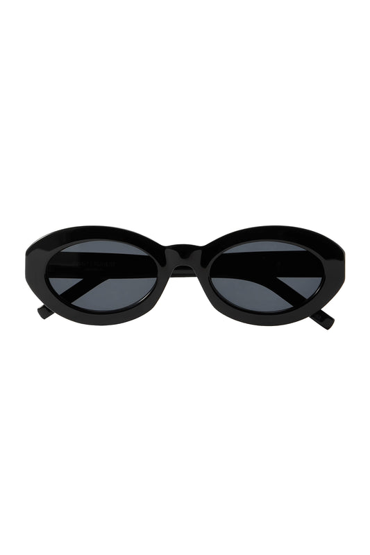 Oval-frame acetate sunglasses