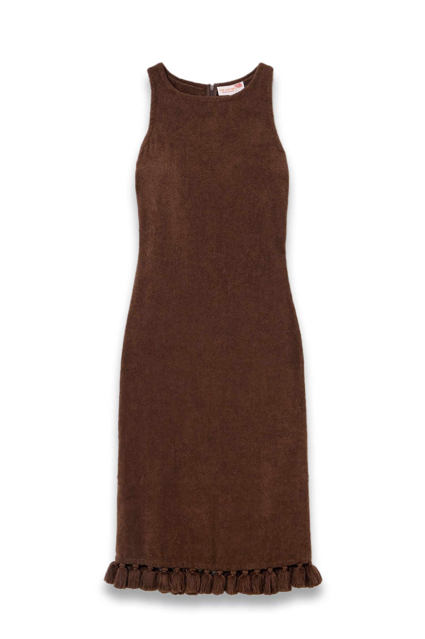 Aurelia Tasselled Cotton-Terry Midi Dress
