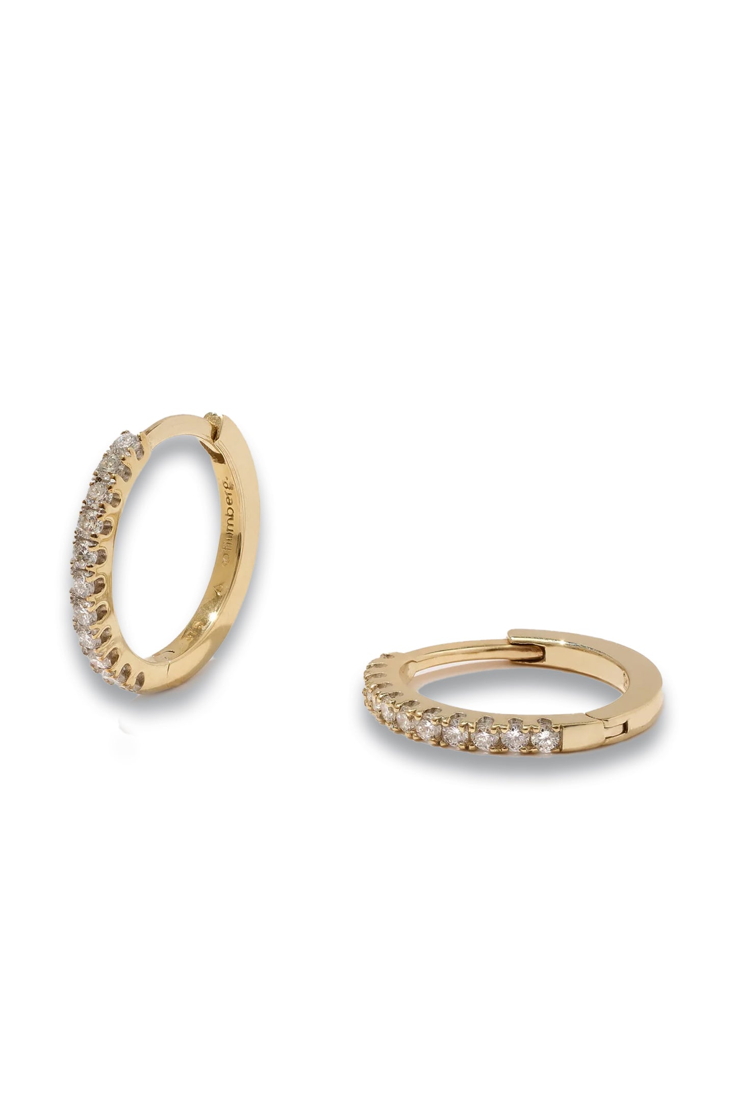 Large Diamond Huggie Hoops