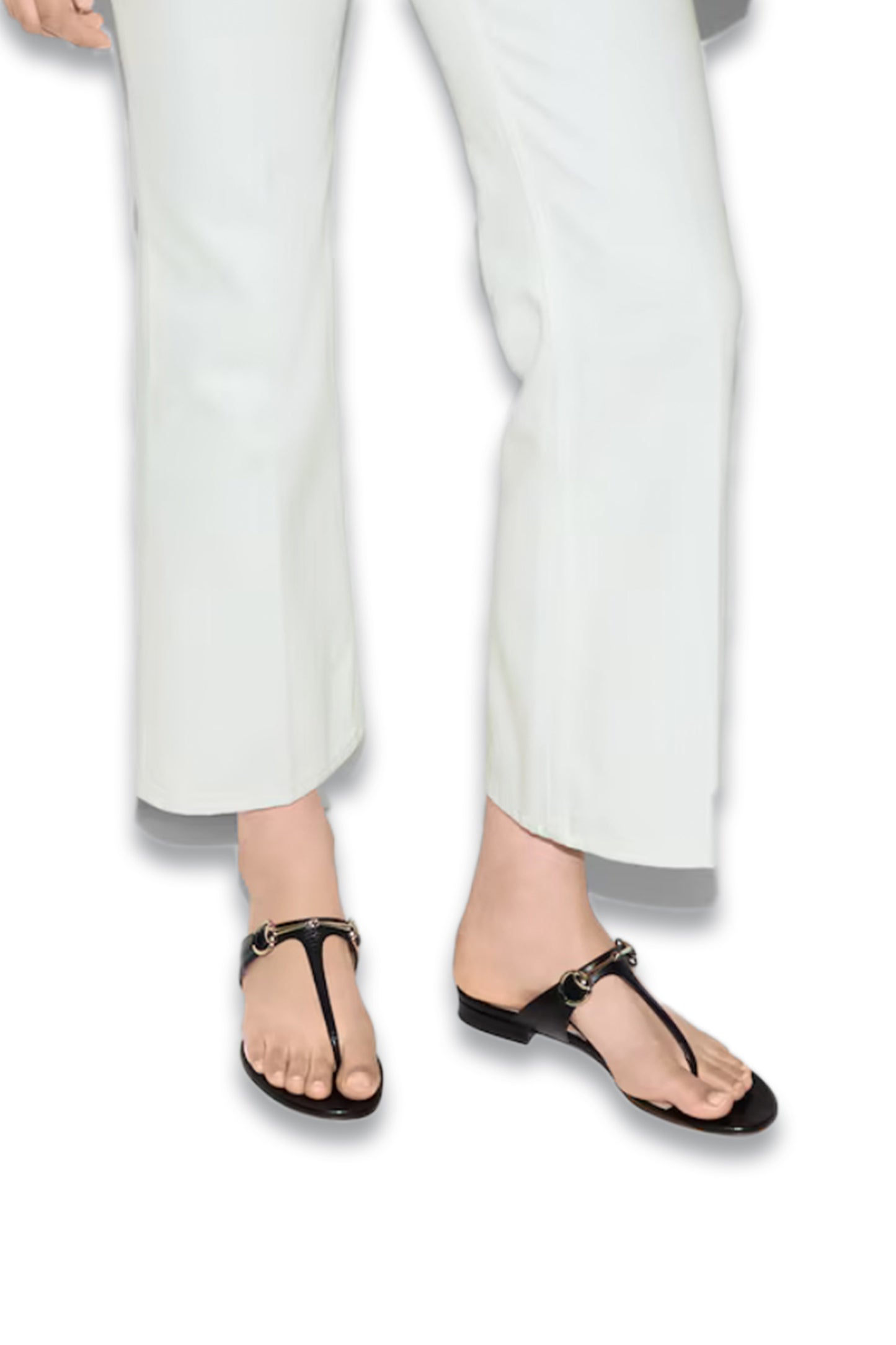 Women's Thong Sandal With Horsebit Black