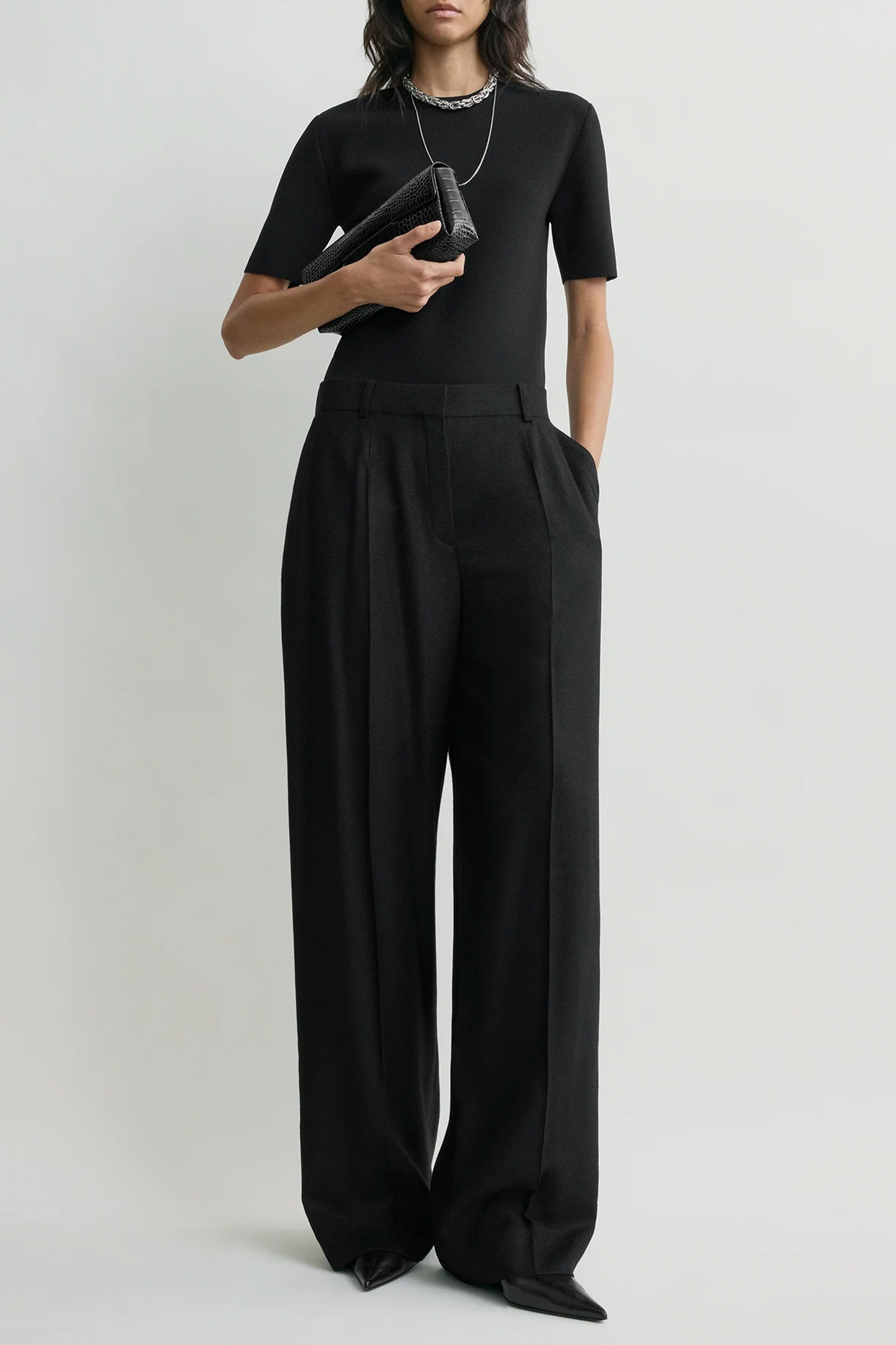 Wide Flannel Trousers
