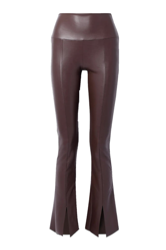 Spat Vegan Leather Chocolate Flared Leggings