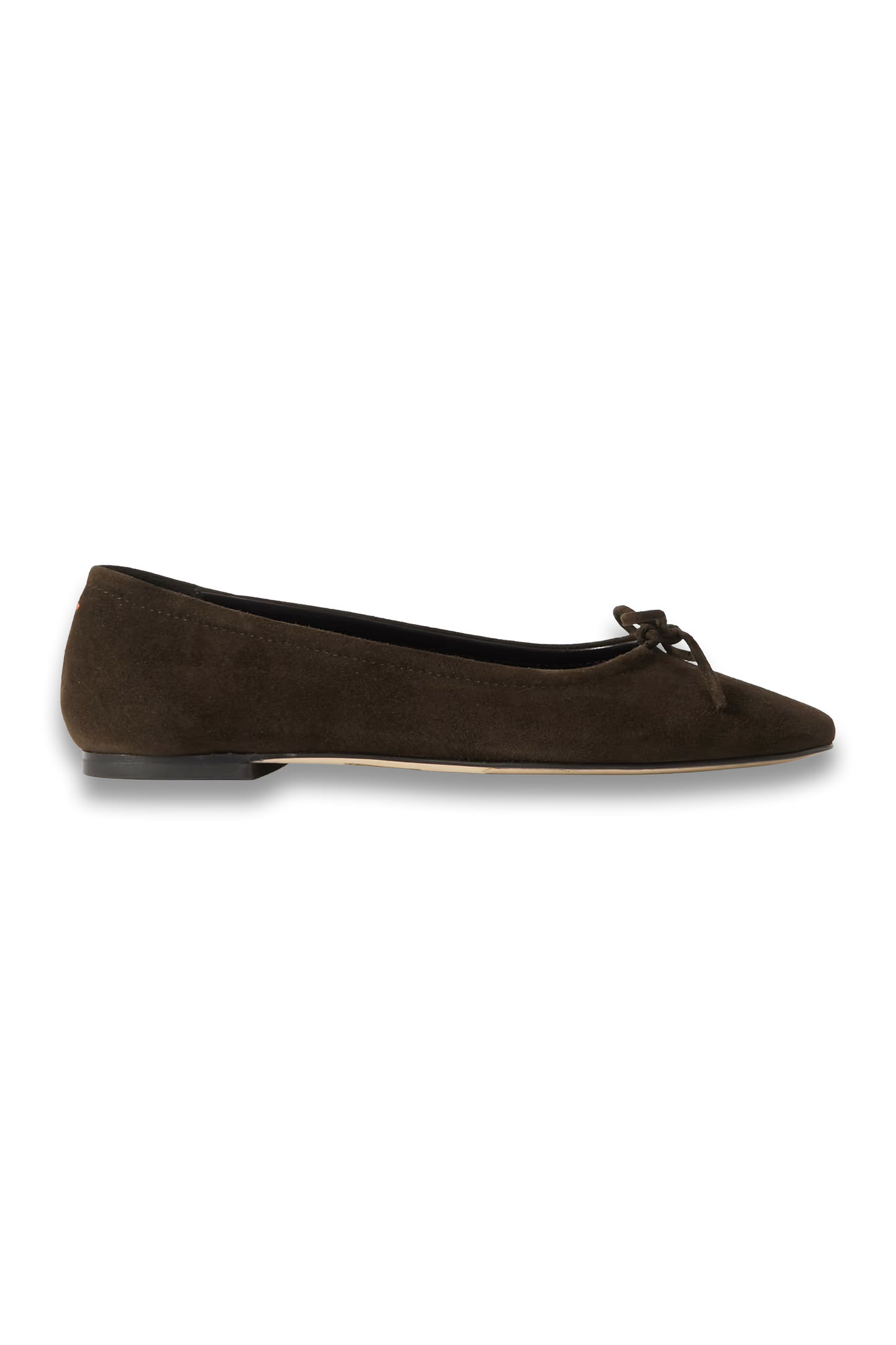 Delfina Bow-detailed Suede Ballet Flats