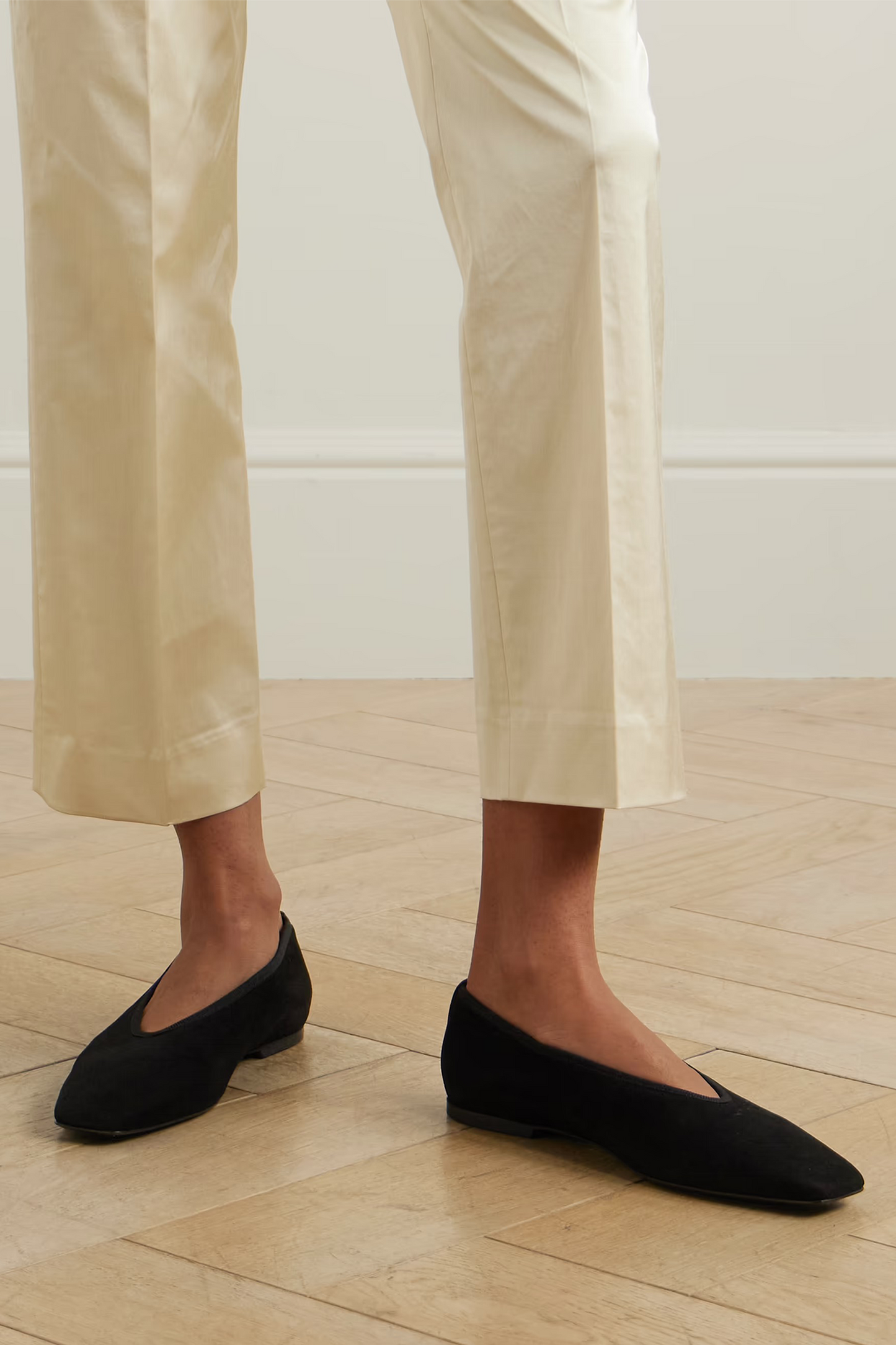 The Minimalist Suede Ballet Flats