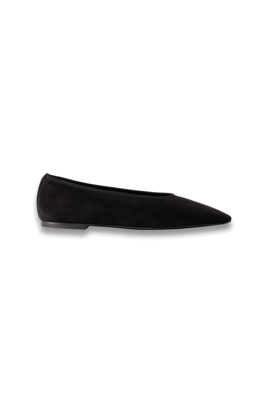 The Minimalist Suede Ballet Flats