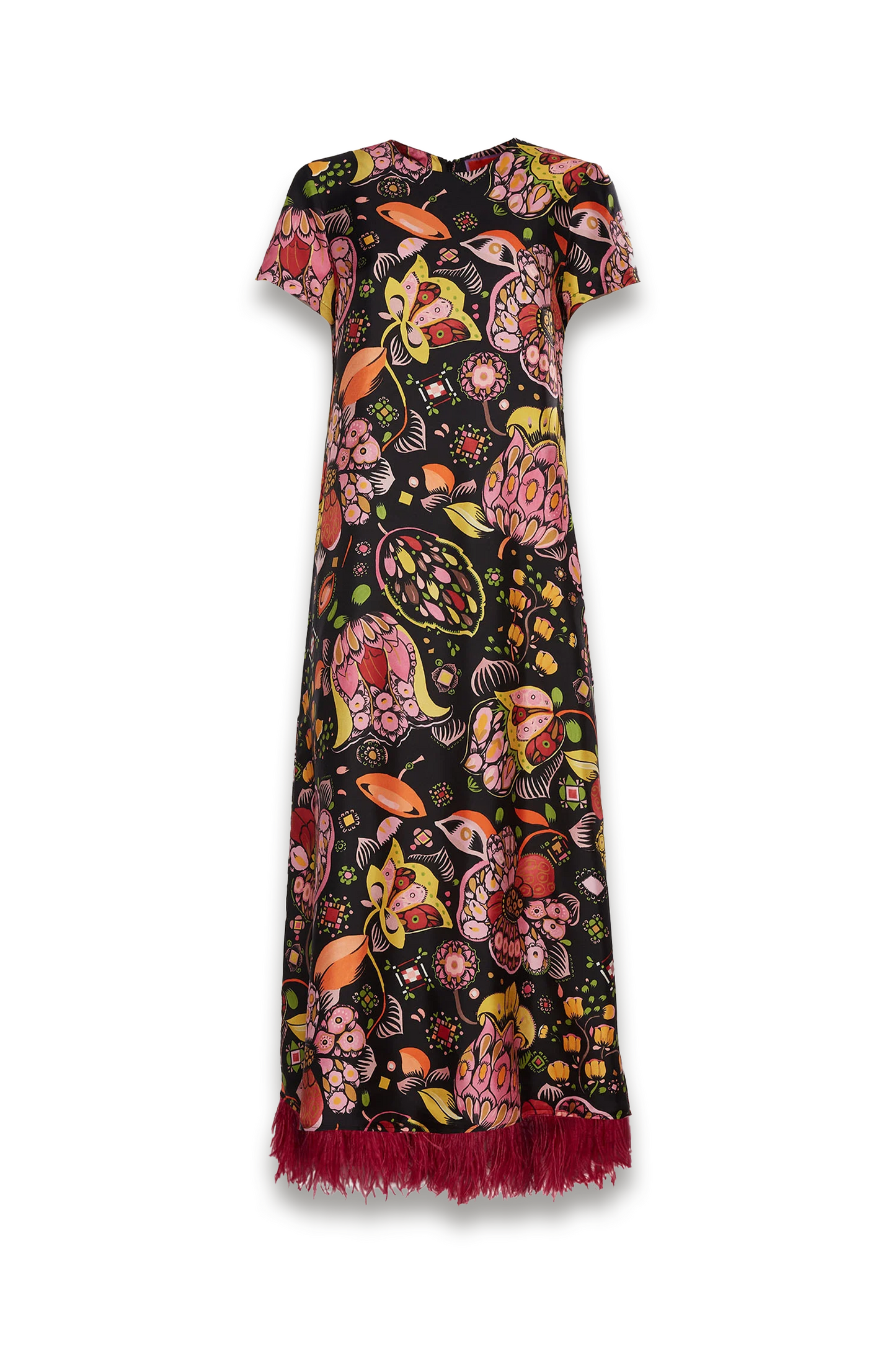 Swing Dress with Feathers