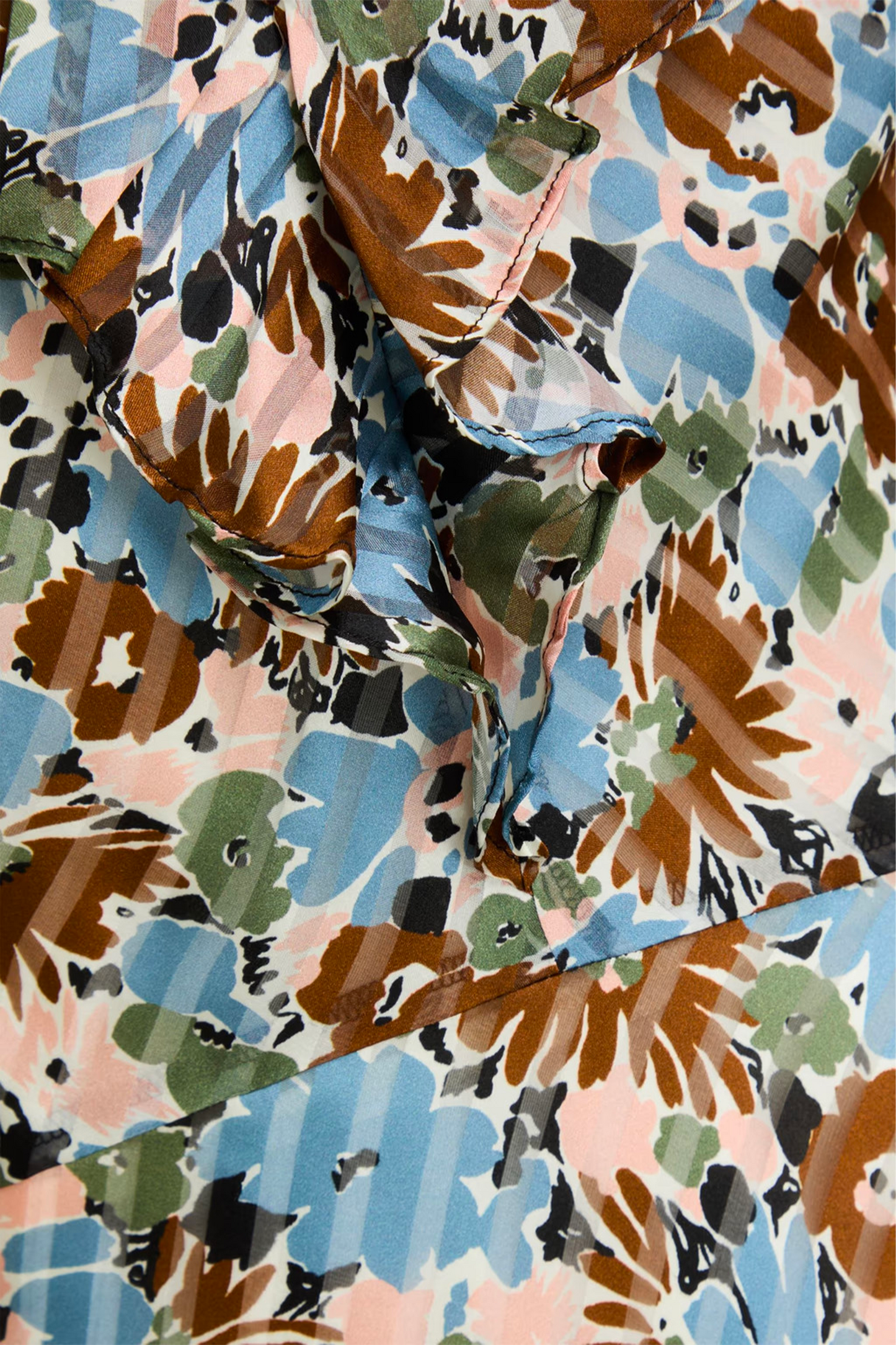 Avenel Ruffled Floral-print Silk Maxi Dress