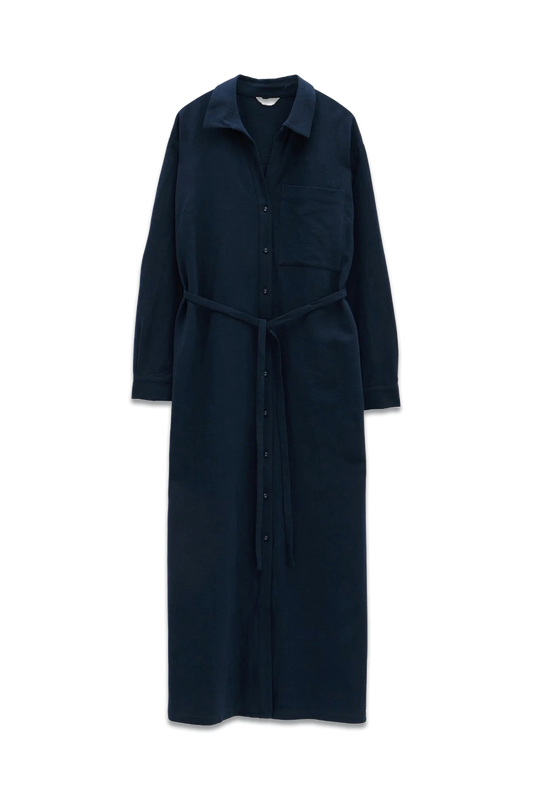 Florence Maxi Shirt Dress With Linen