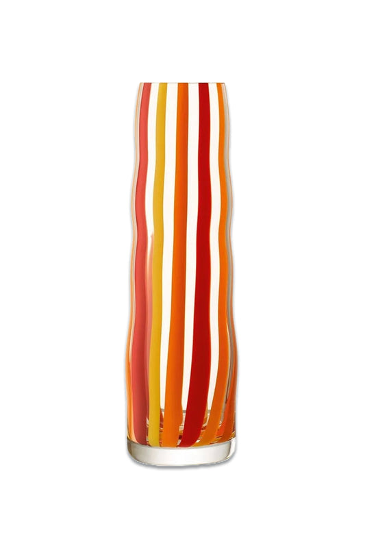 Folk Vase H31.5cm Orange, Red & Yellow