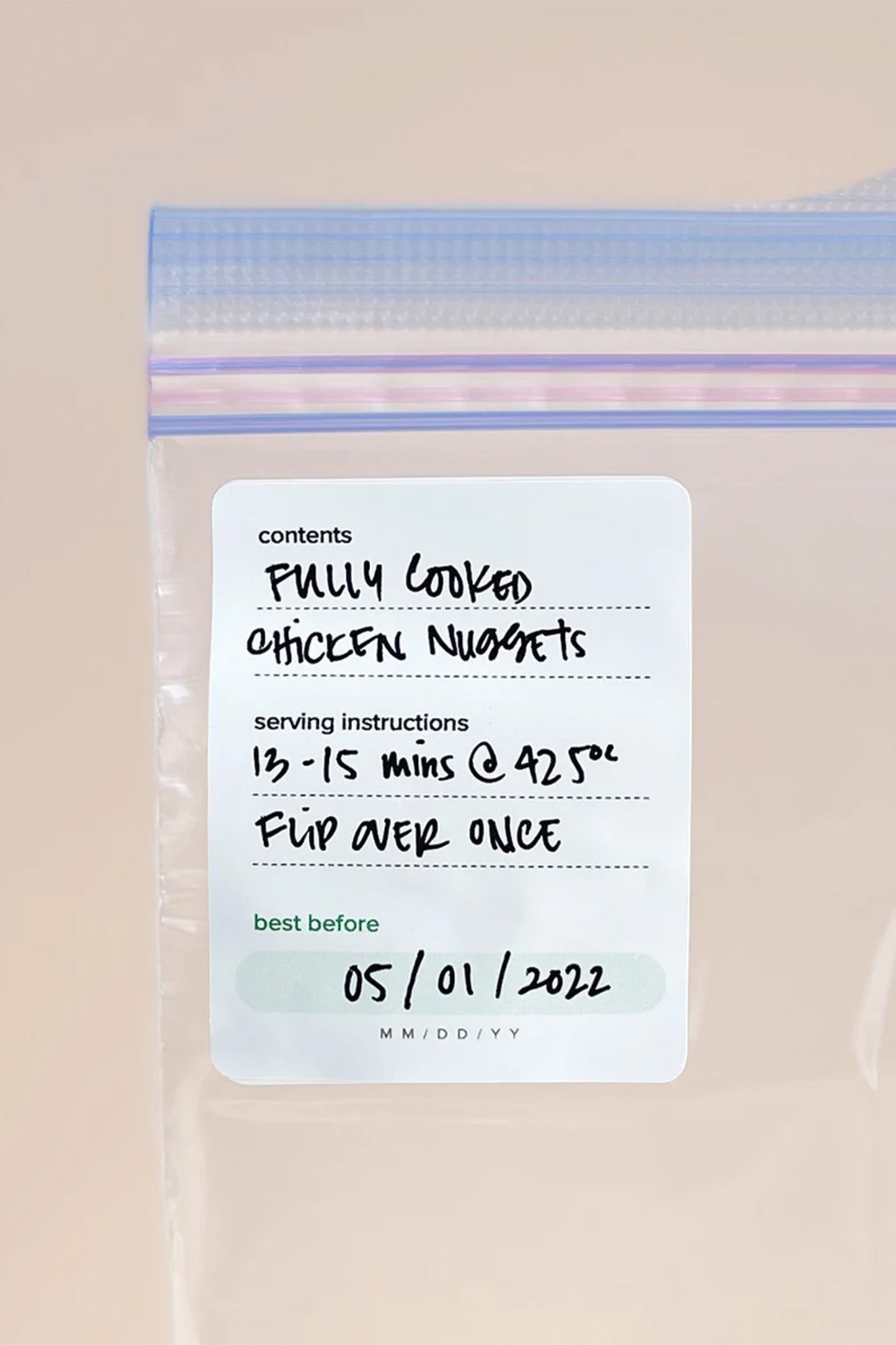 Water-resistant Freezer Labels