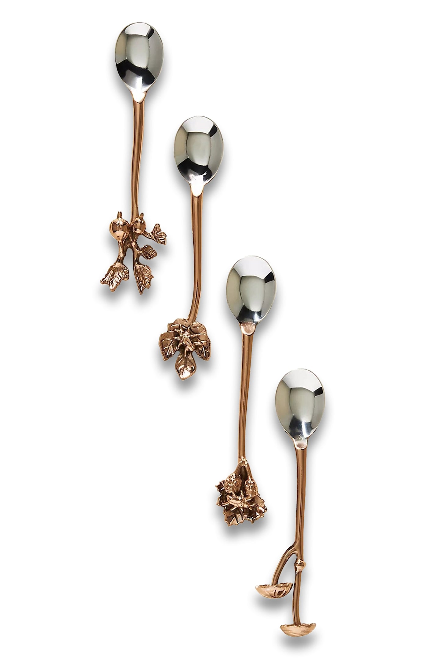 Foliage Teaspoons, Set of 4