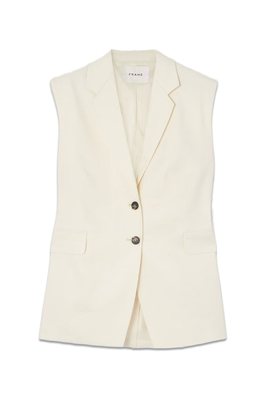 + NET SUSTAIN Oversized Linen-blend Vest