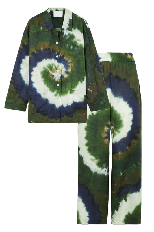 Julia Sarr-Jamois Oversized Tie-Dyed Linen Shirt and Trousers