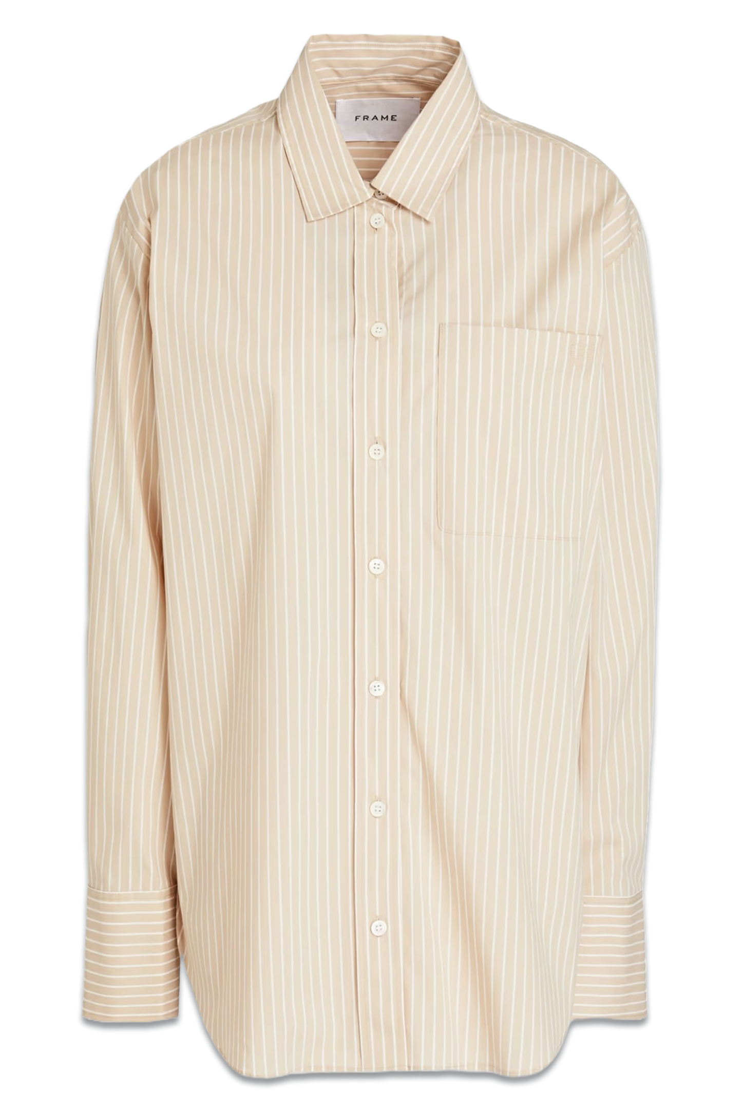 Embroidered Striped Cotton-Poplin Shirt