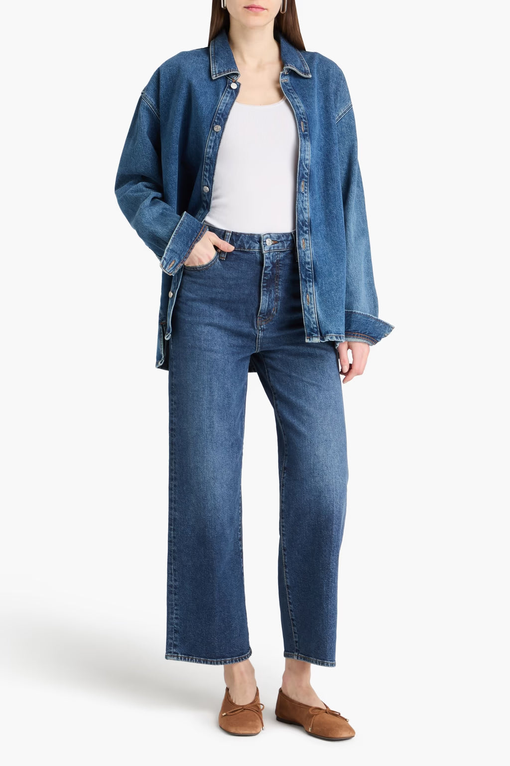 The Wide High-rise Wide-leg Jeans