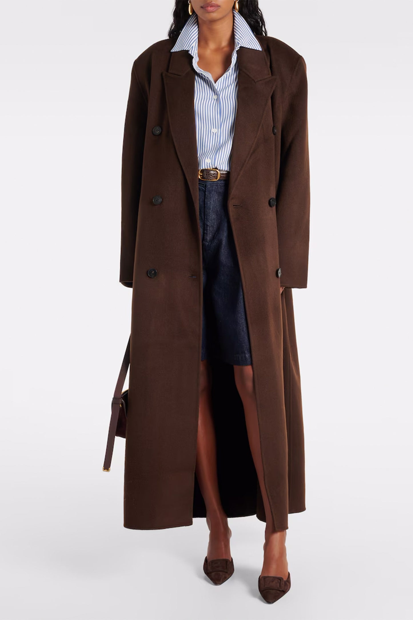 Gaia double-breasted wool-blend coat