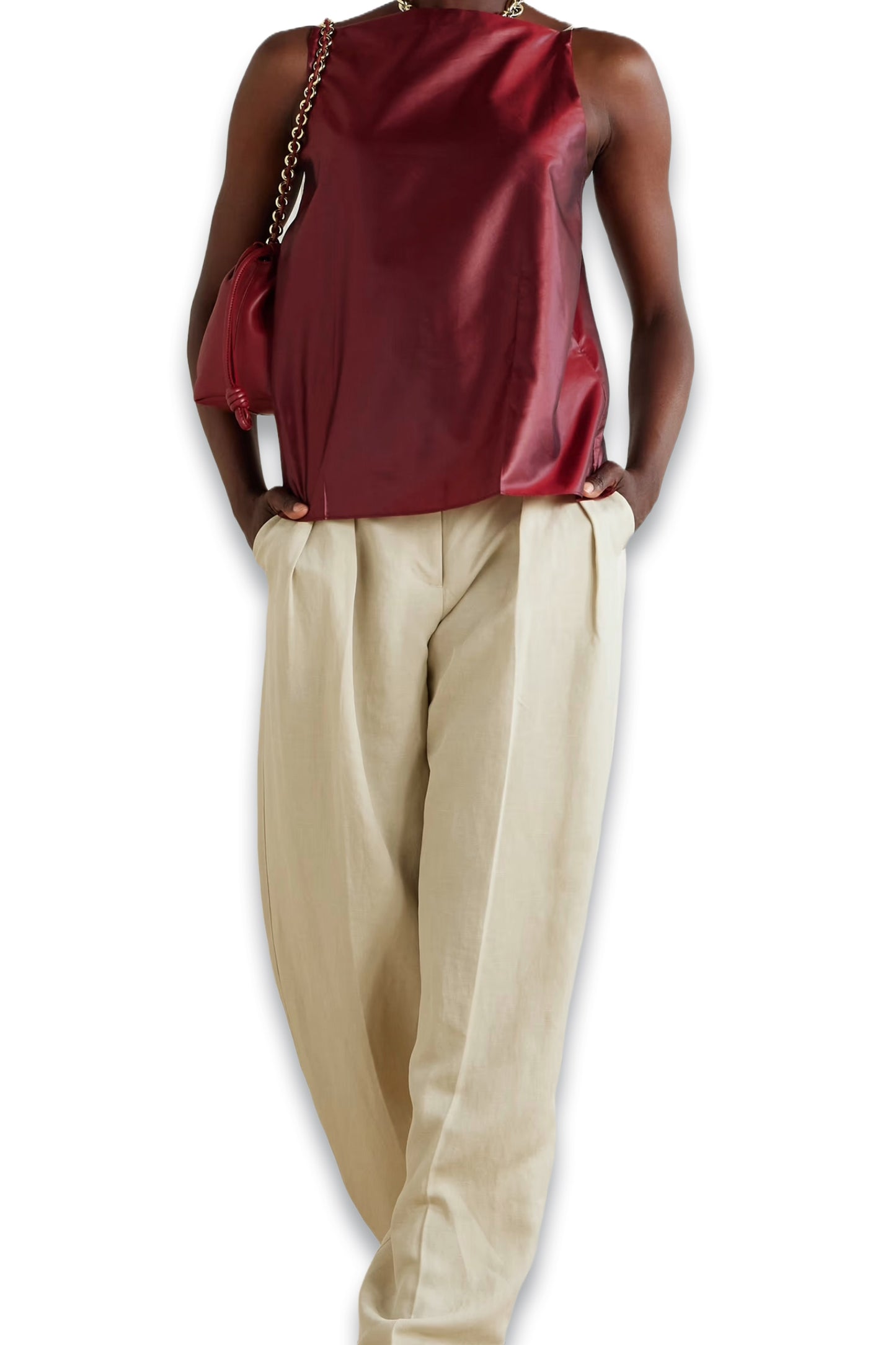 Daytona Pleated Lyocell and Linen-Blend Wide-Leg Pants