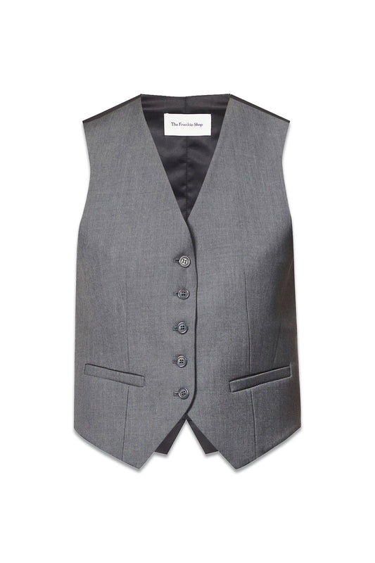 Gelso Tailored Waistcoat Dark Grey