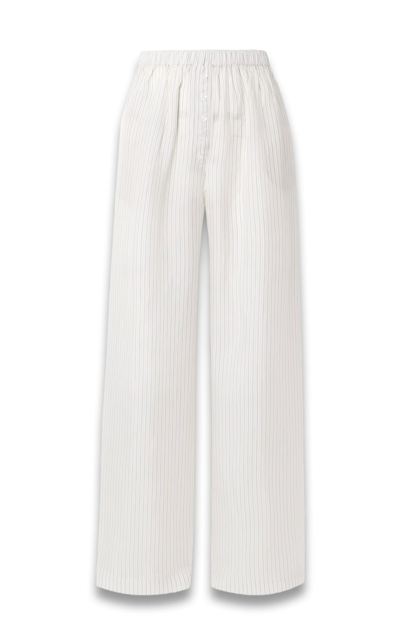 Brenna Striped Oxford Wide-Leg Pants