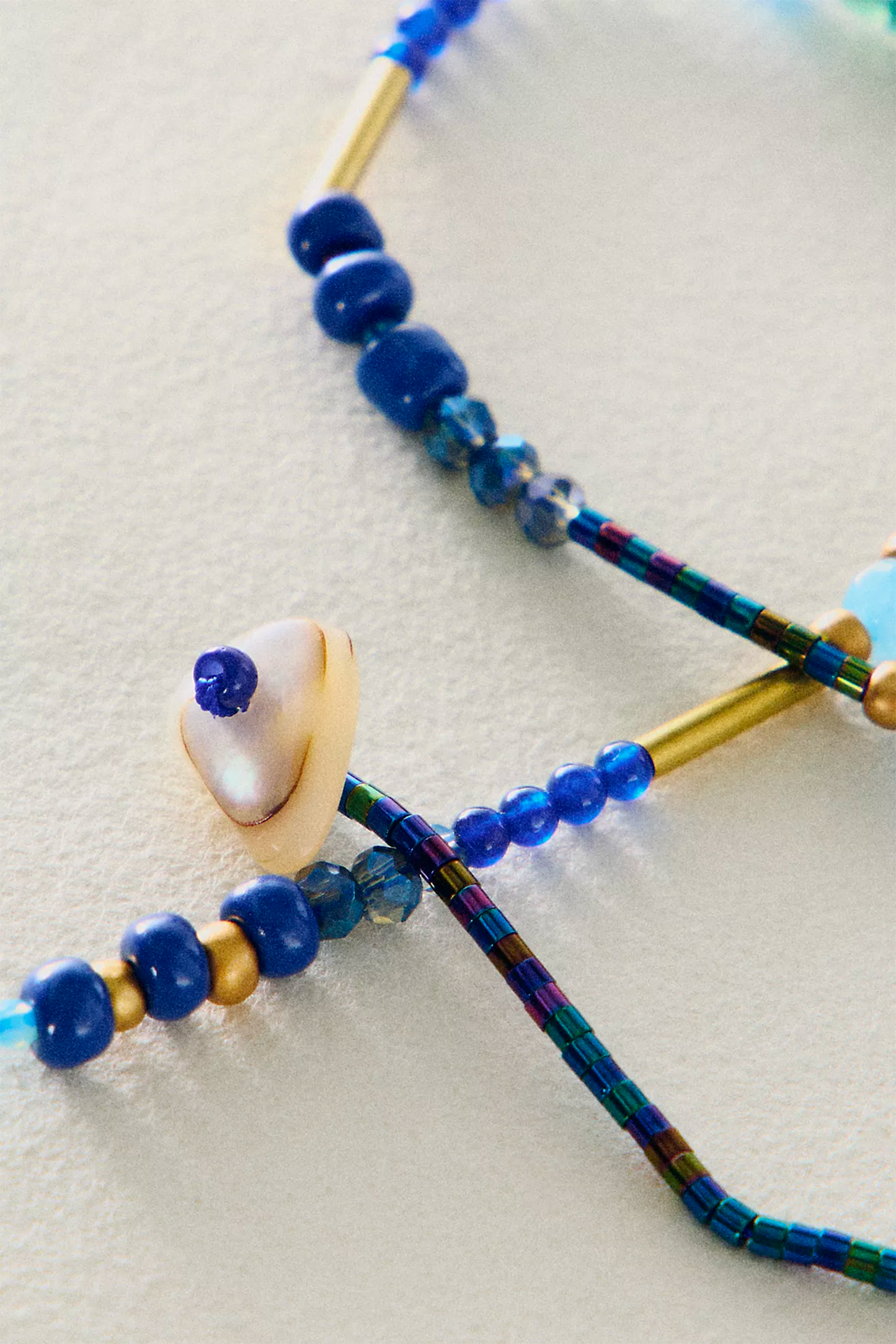 Muse Semi-Precious Short Beaded Layering Necklace