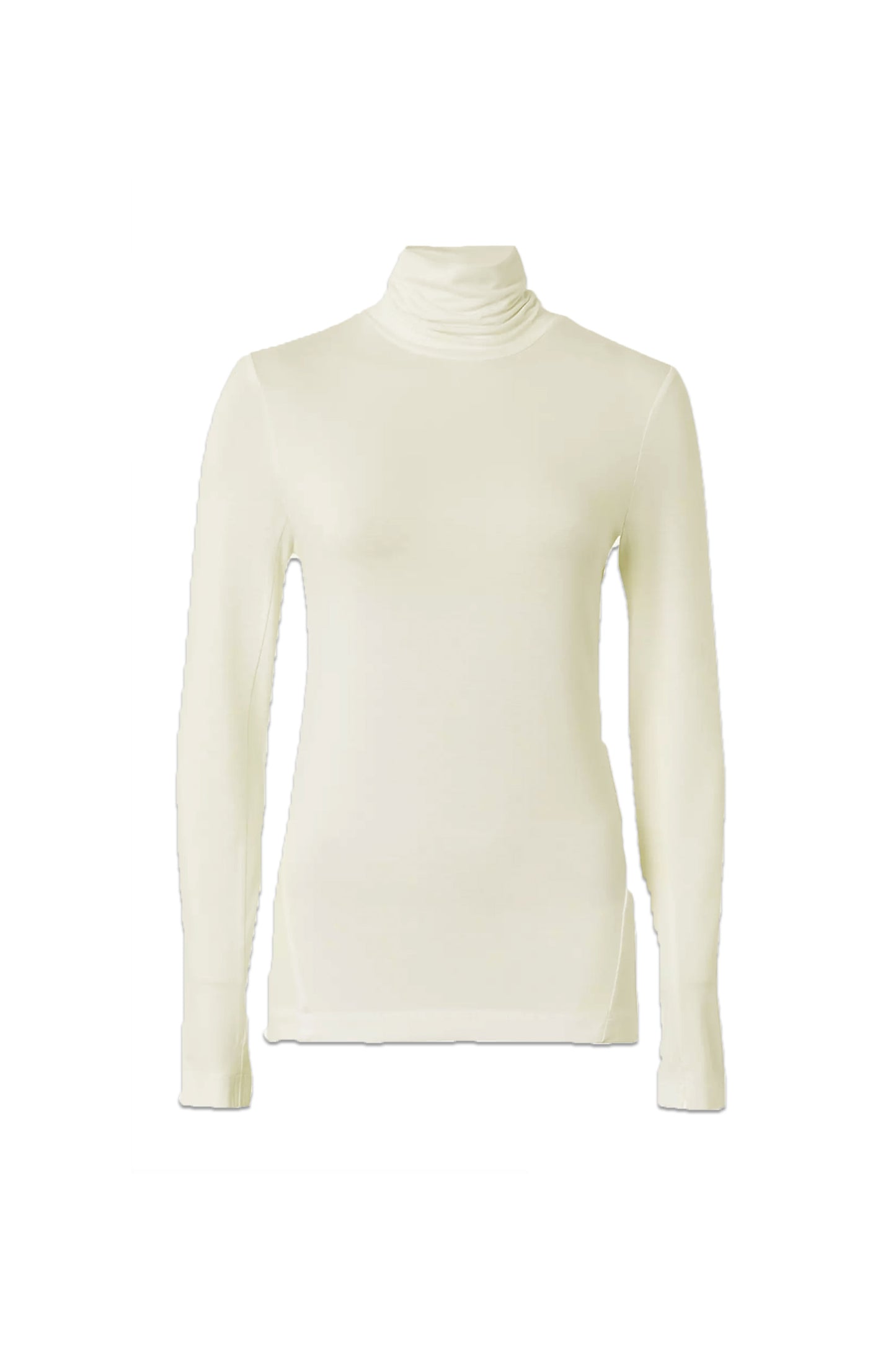 Venitia Classic Cream Roll Neck Jersey Top