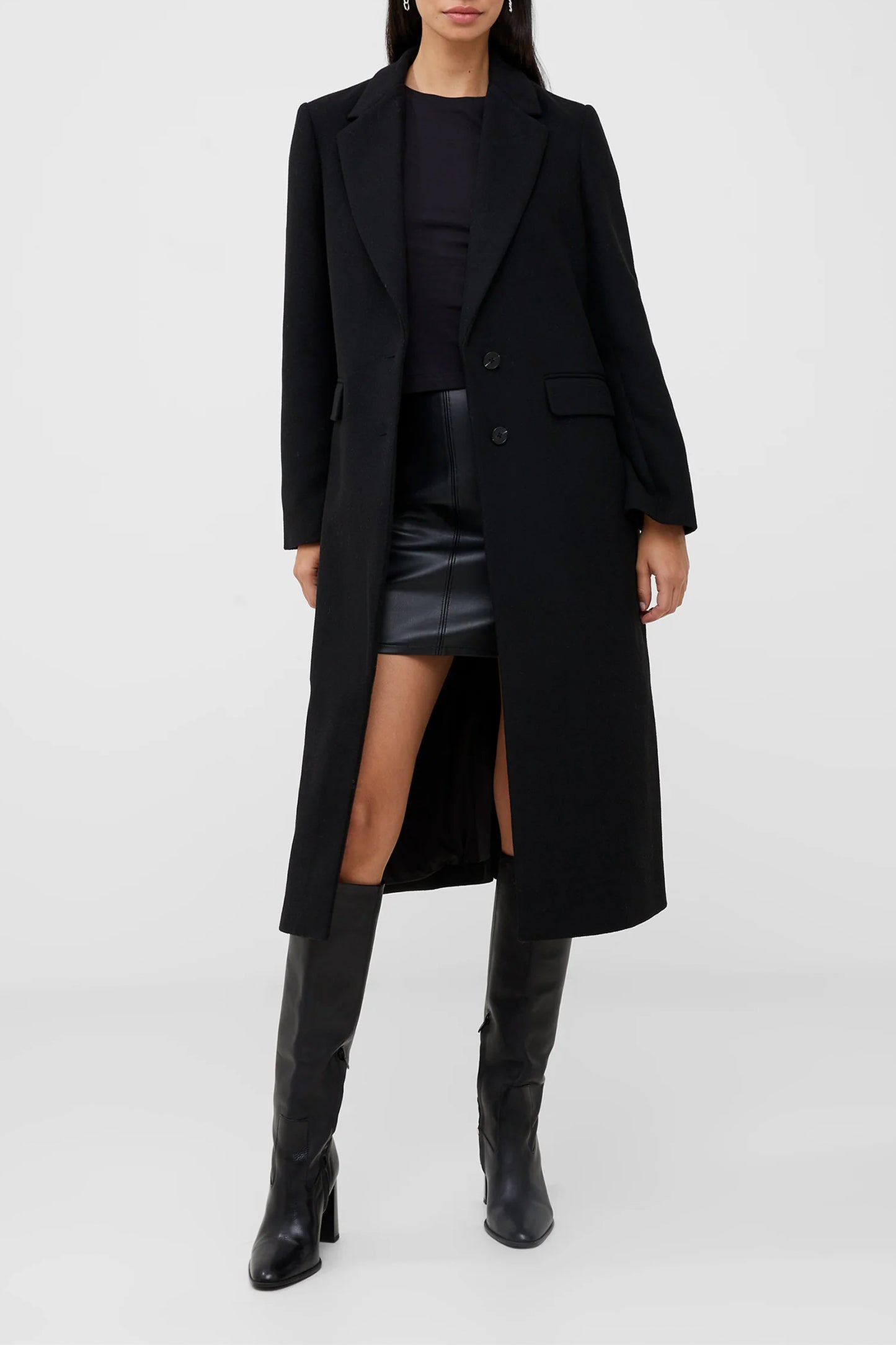 Fawn Felt Single Breasted Coat