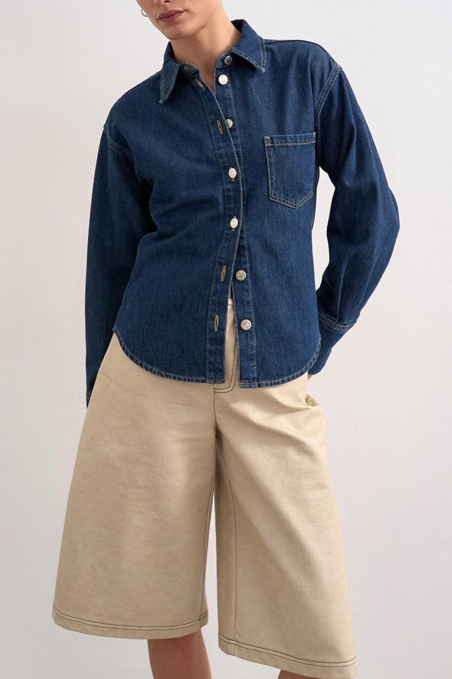 Long-sleeve Denim Shirt