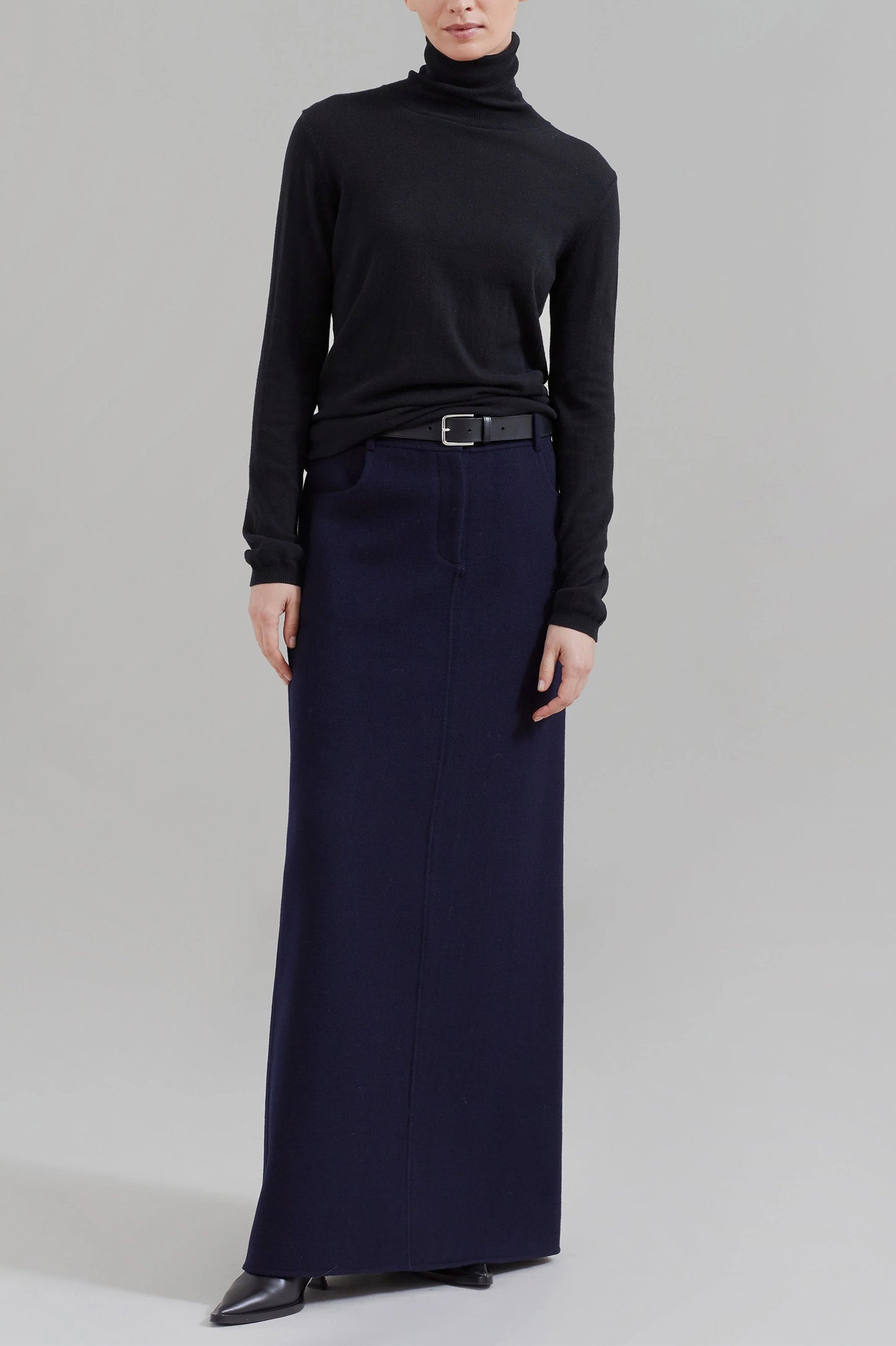 Malvo Long Wool Pencil Skirt