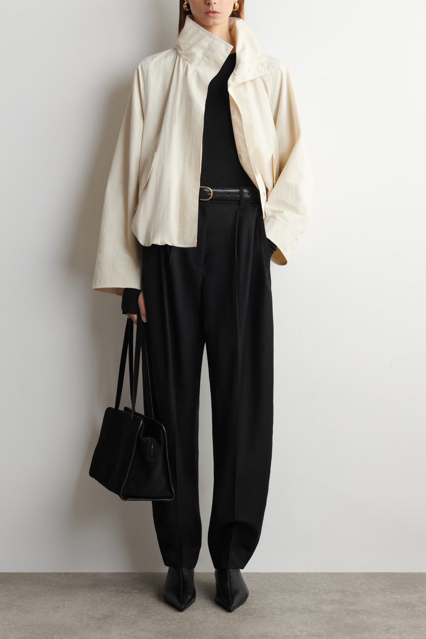 Nylon Funnel-neck Jacket