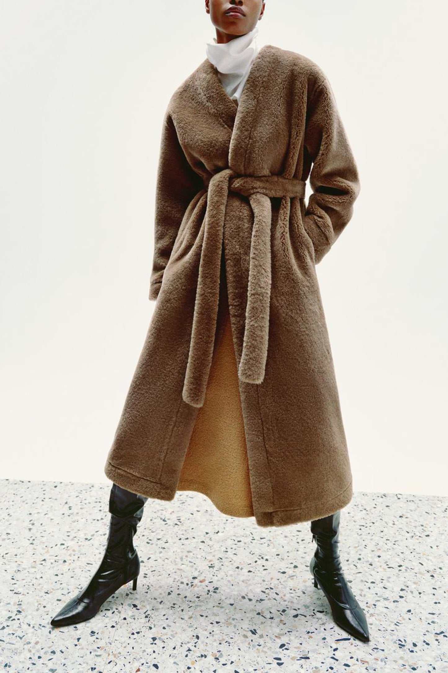 Long Faux Fur Coat
