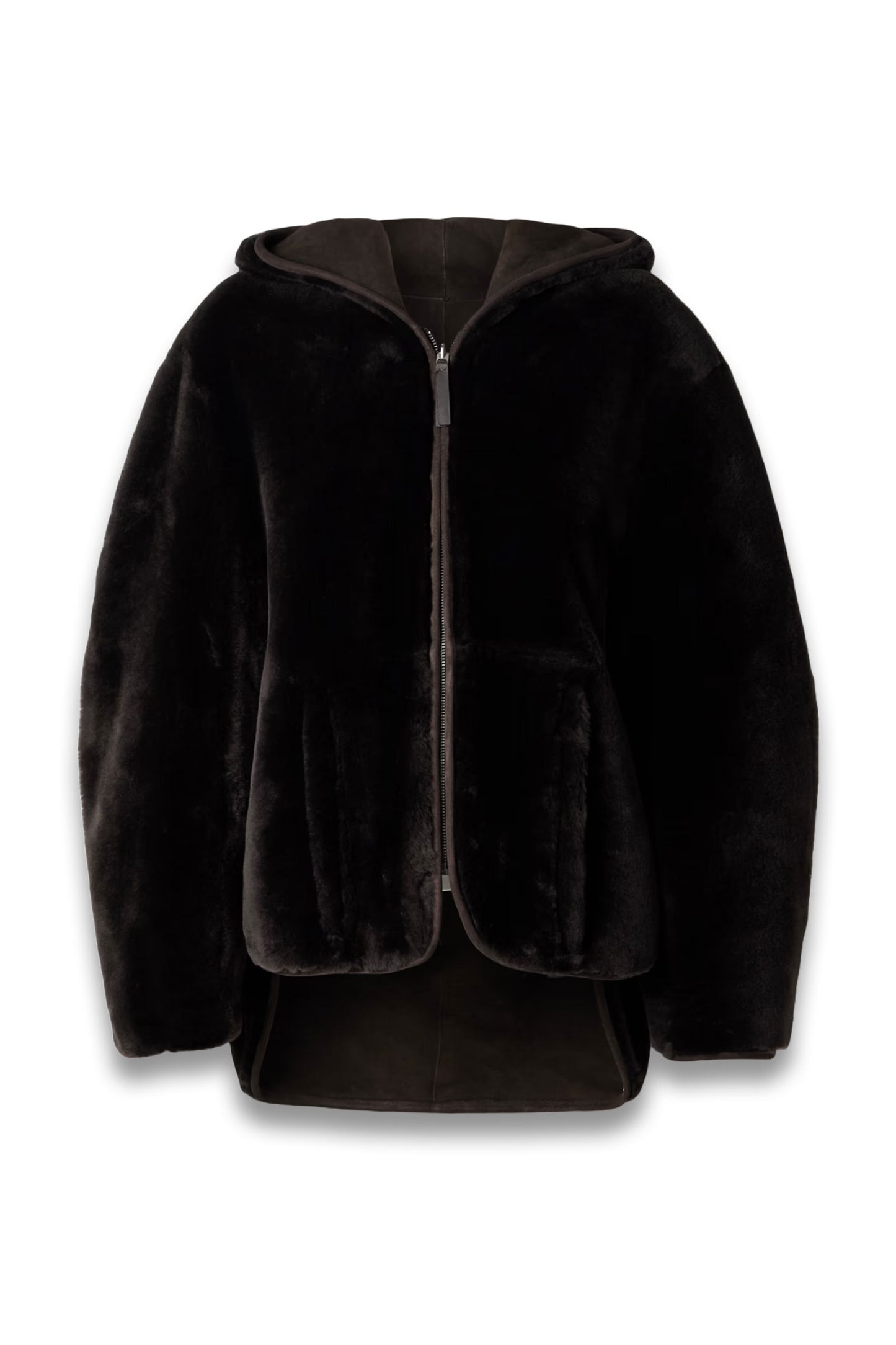 Dakota Hooded Shearling Coat