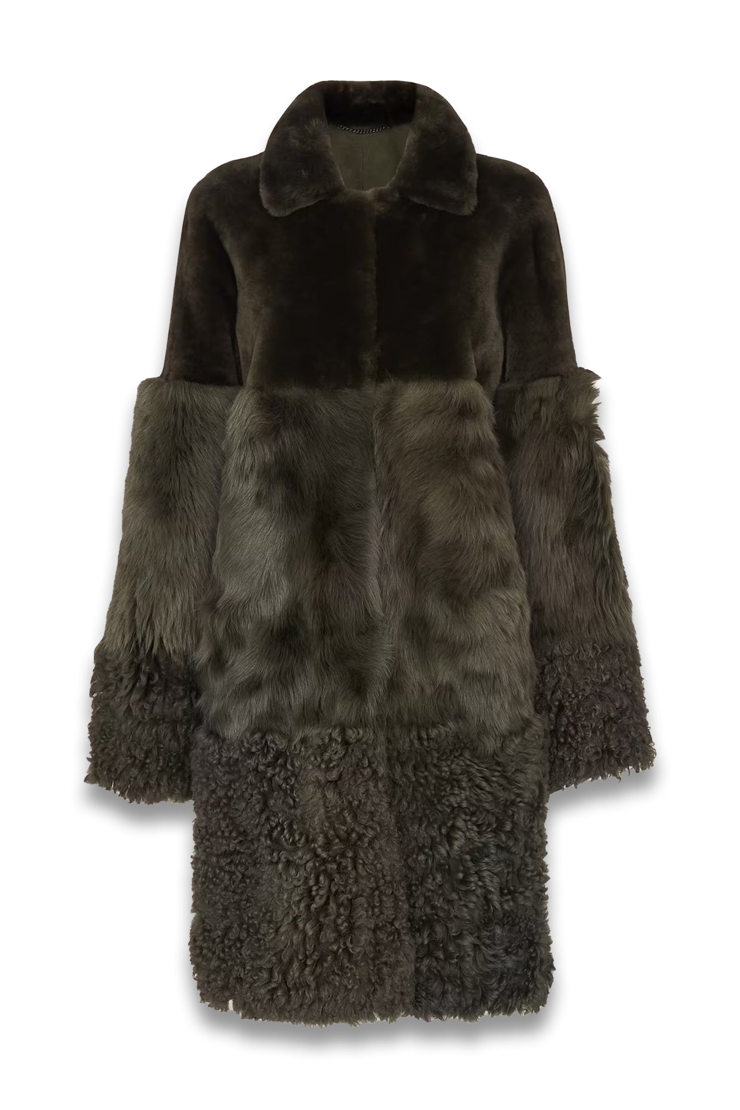Khaki Cosma Shearling Coat