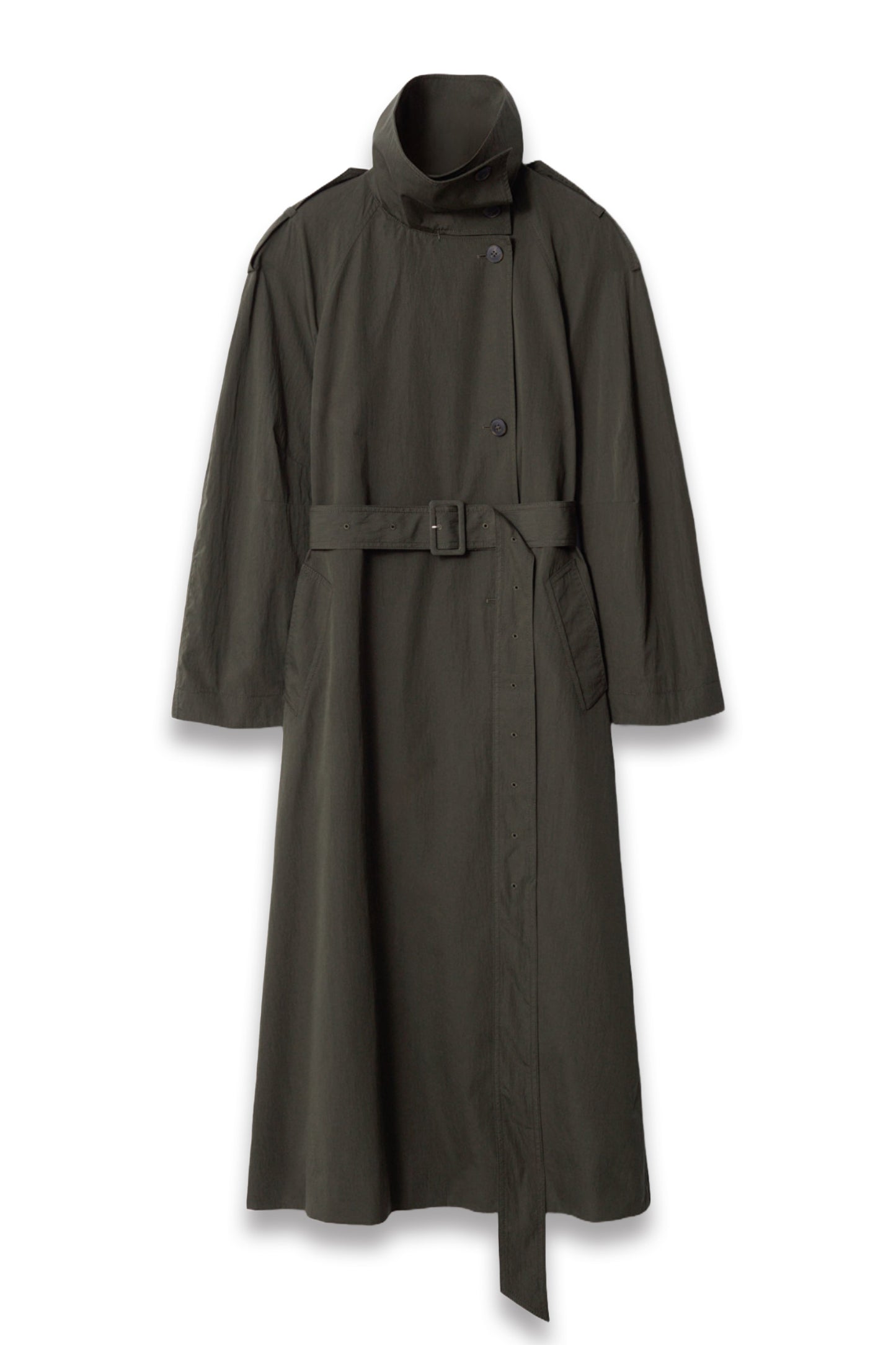 High-Collar Trench Coat