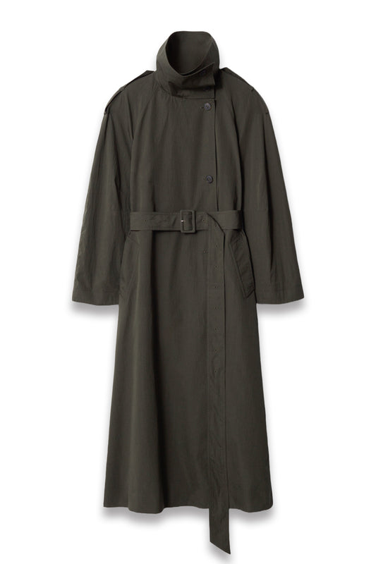 High-Collar Trench Coat