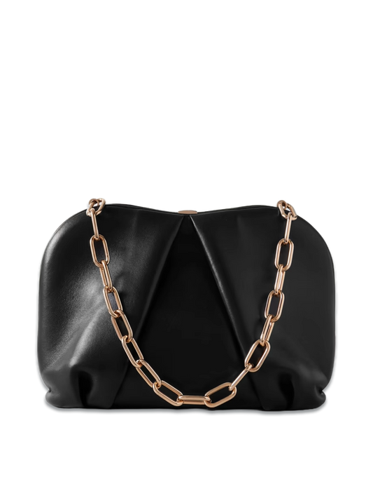 Taylor Pleated Leather Clutch