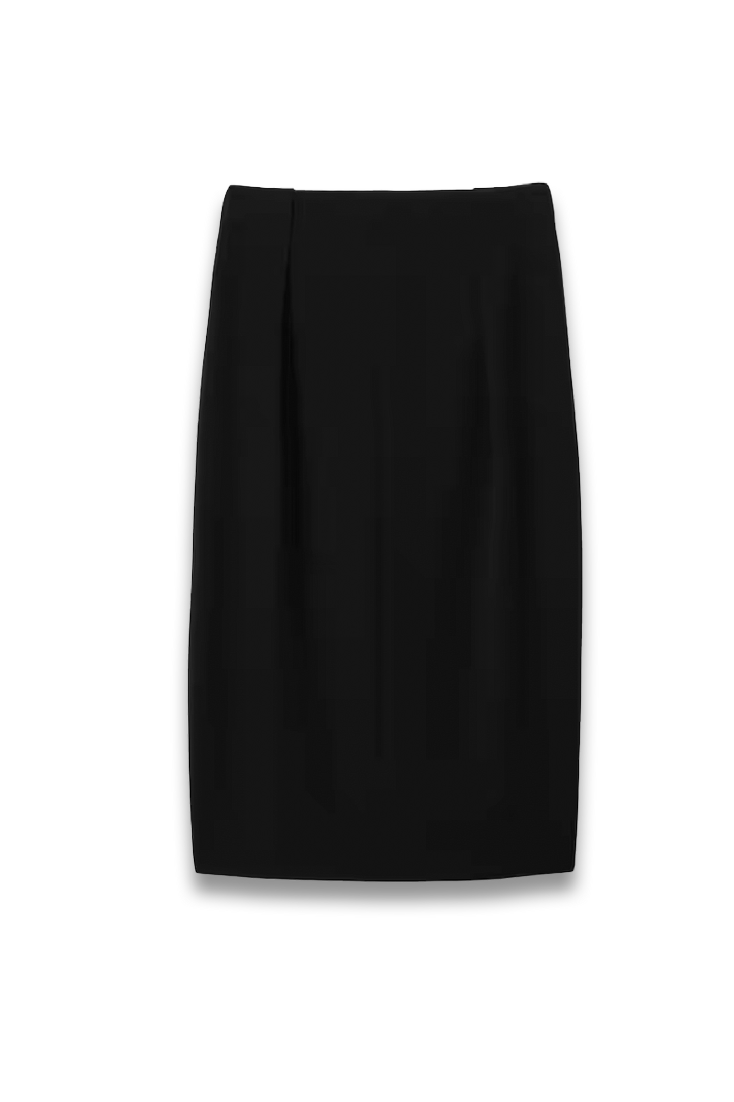 Gabi Petite Tailored Midi Suit Skirt in Black