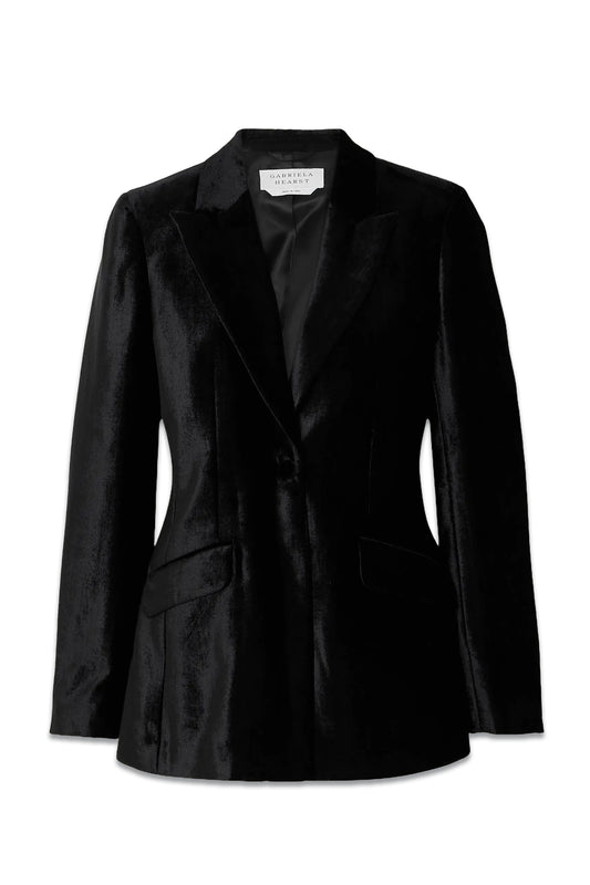 + NET SUSTAIN Leary Organic Silk-velvet Blazer