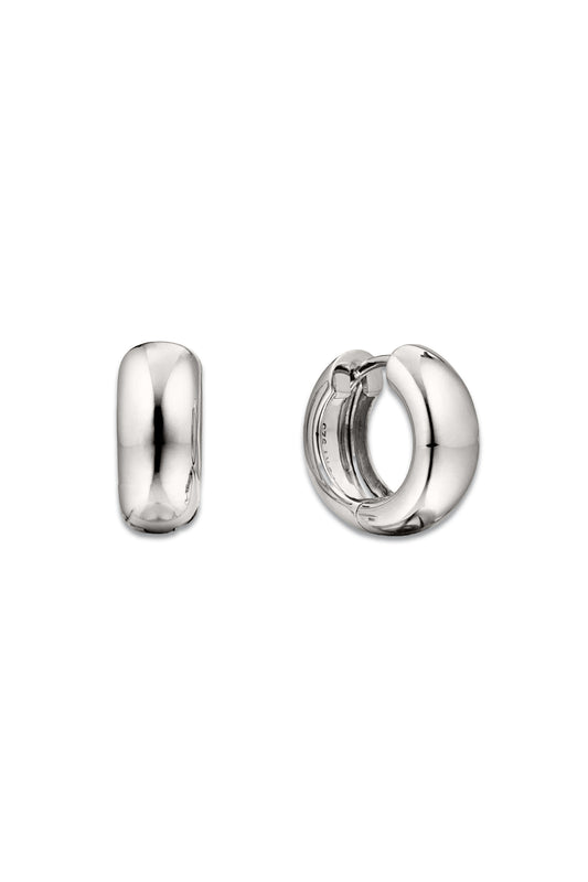 Chunky Medium Hoops Sterling Silver