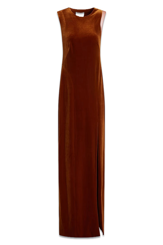 Dusk Tulle-paneled Stretch-velvet Gown